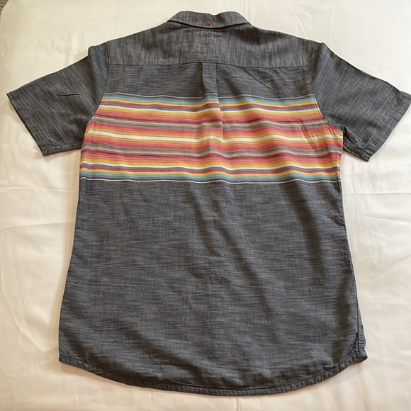 Vans Small Men's Gray Rainbow Stripe Southwestern Shirt, Van Doren Series - Picture 7 of 7